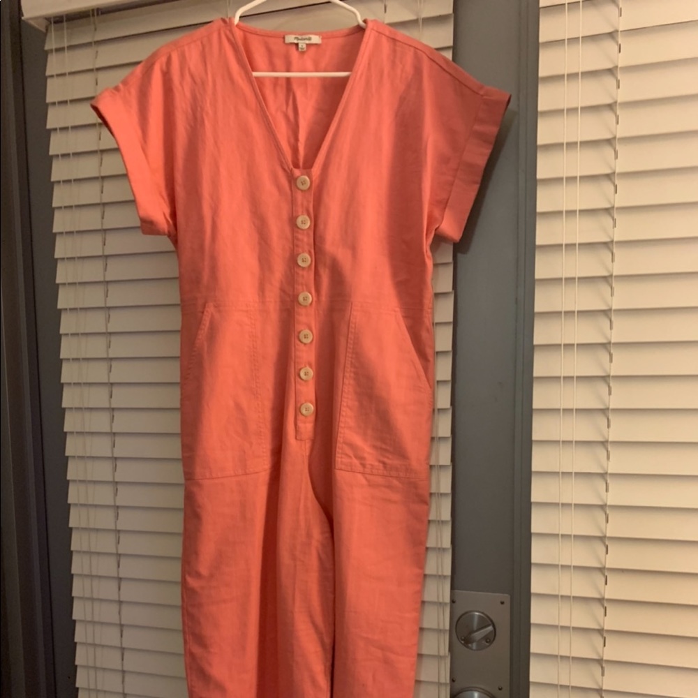 Madewell Pink Coverall Jumpsuit